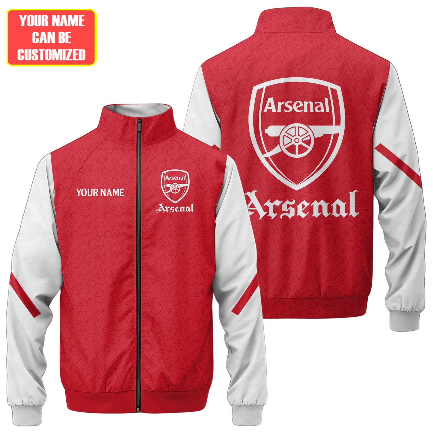 Personalized Arsenal Zipper Stand Collar Jacket & Sweatpants