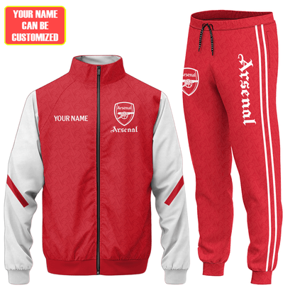 Personalized Arsenal Zipper Stand Collar Jacket & Sweatpants