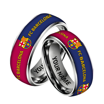 Personalized Barca FC Custom Alloy Ring
