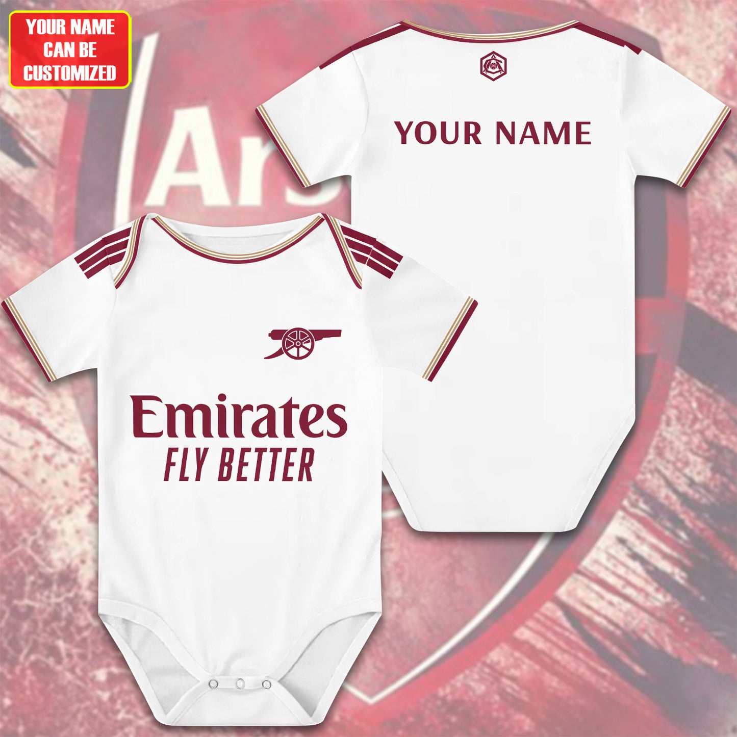 Customized Arsenal Third Soccer Jersey , Baby Rib Bodysuit Sizes
