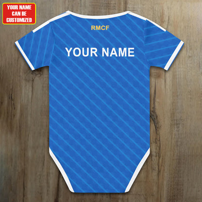 Customized Real Madrid Third Soccer Jersey , Baby Rib Bodysuit Sizes
