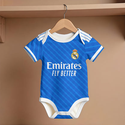 Customized Real Madrid Third Soccer Jersey , Baby Rib Bodysuit Sizes
