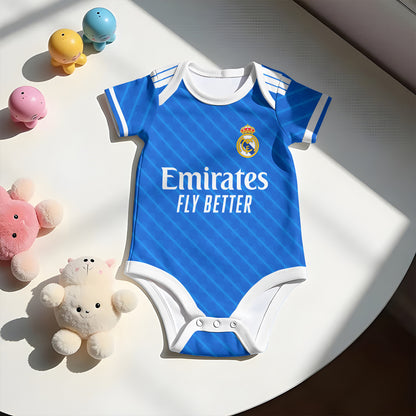 Customized Real Madrid Third Soccer Jersey , Baby Rib Bodysuit Sizes