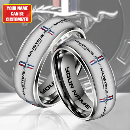 Personalized F Mustang Elegant Custom Alloy Ring