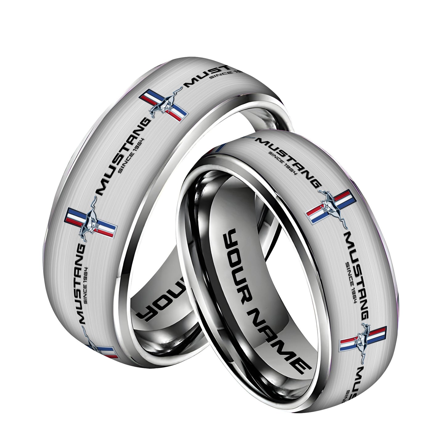 Personalized F Mustang Elegant Custom Alloy Ring
