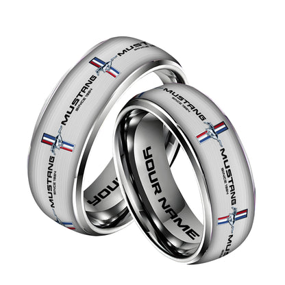 Personalized F Mustang Elegant Custom Alloy Ring