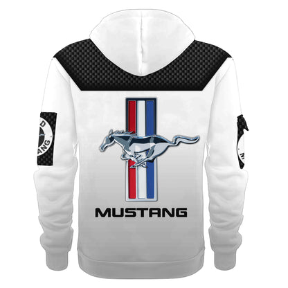 Personalized F Mustang Multicolored 3D Zip-Hoodie Cotton Jacket