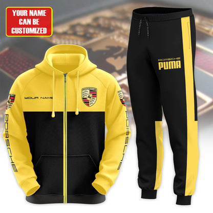 Personalized Porsche X PM 3D All over Printed Hoodie and Sweatpants set