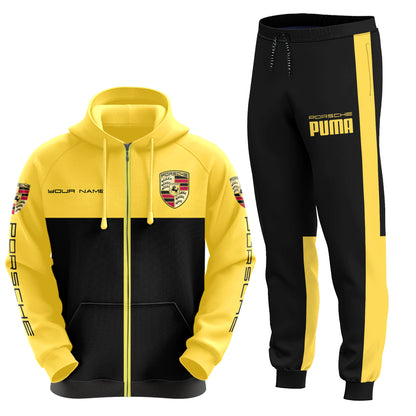 Personalized Porsche X PM 3D All over Printed Hoodie and Sweatpants set