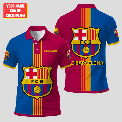 Personalized Barcelona FC 3D Full Printing Set , Barcelona FC Shirt , Barcelona Set , Zipper Polo, Hoodie , Short , Polo , hawaii V26