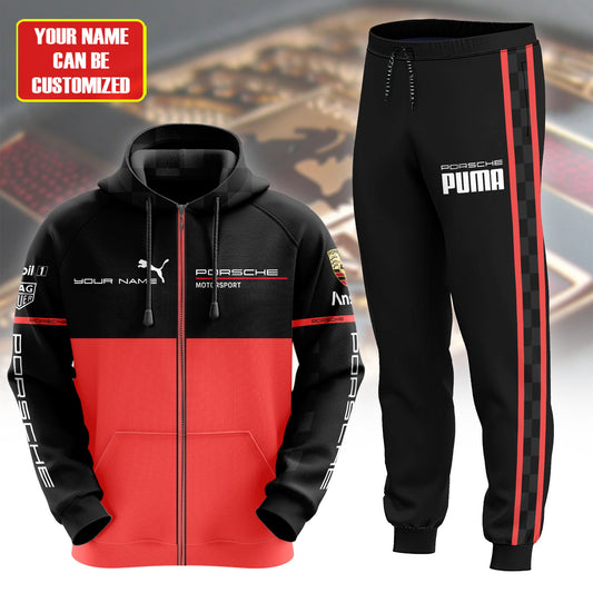 Personalized Porsche X PM Sport All over Printed Hoodie and Sweatpants set
