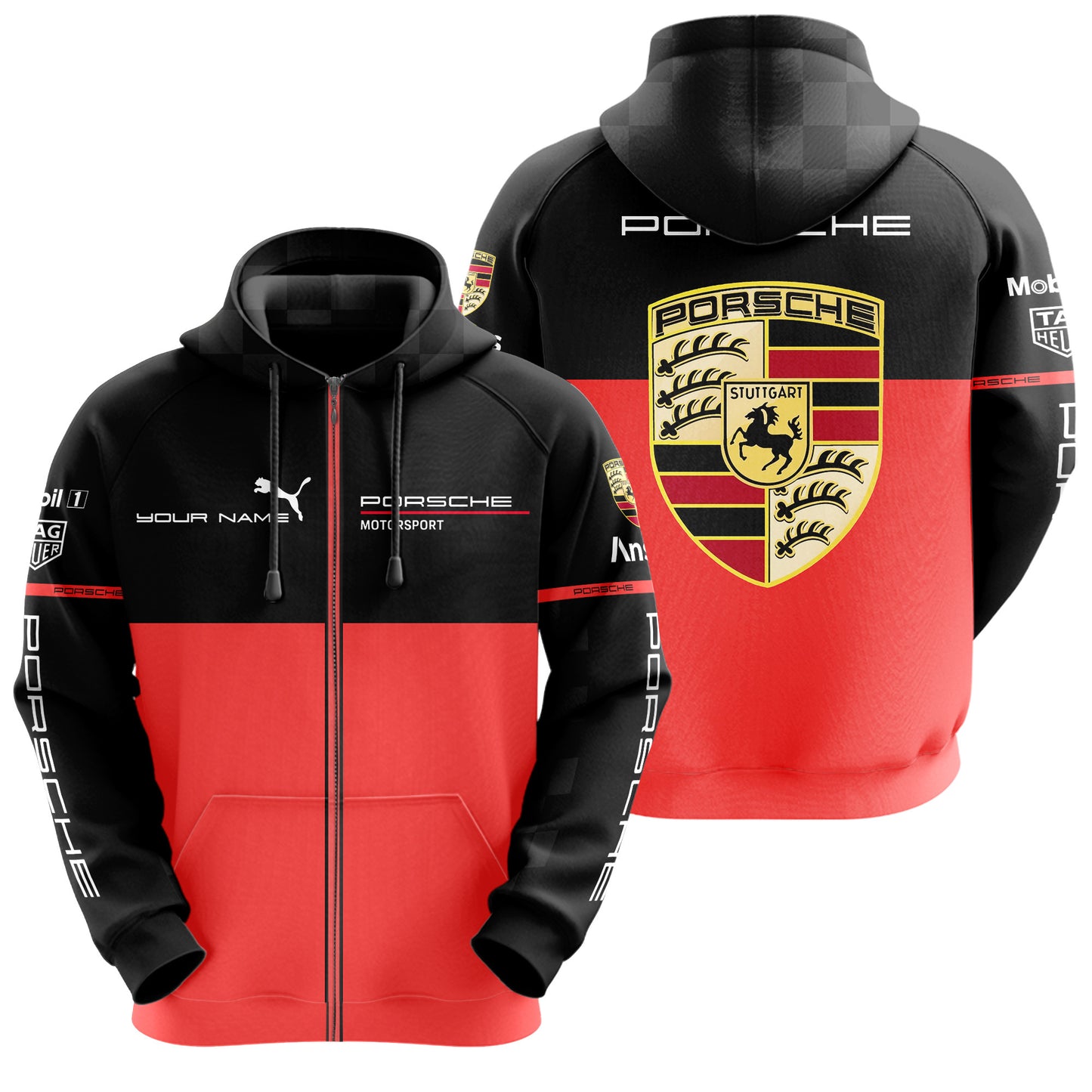 Personalized Porsche X PM Sport All over Printed Hoodie and Sweatpants set