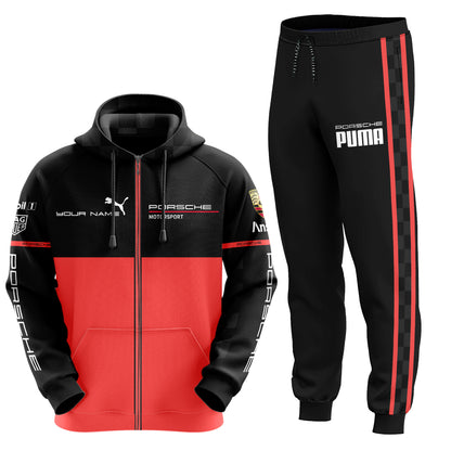 Personalized Porsche X PM Sport All over Printed Hoodie and Sweatpants set