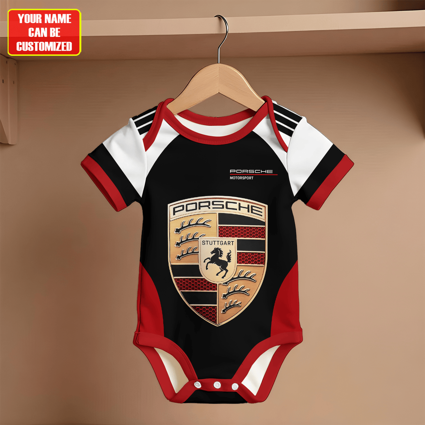 Customized Pors Motorsport Soccer Jersey , Baby Rib Bodysuit Sizes