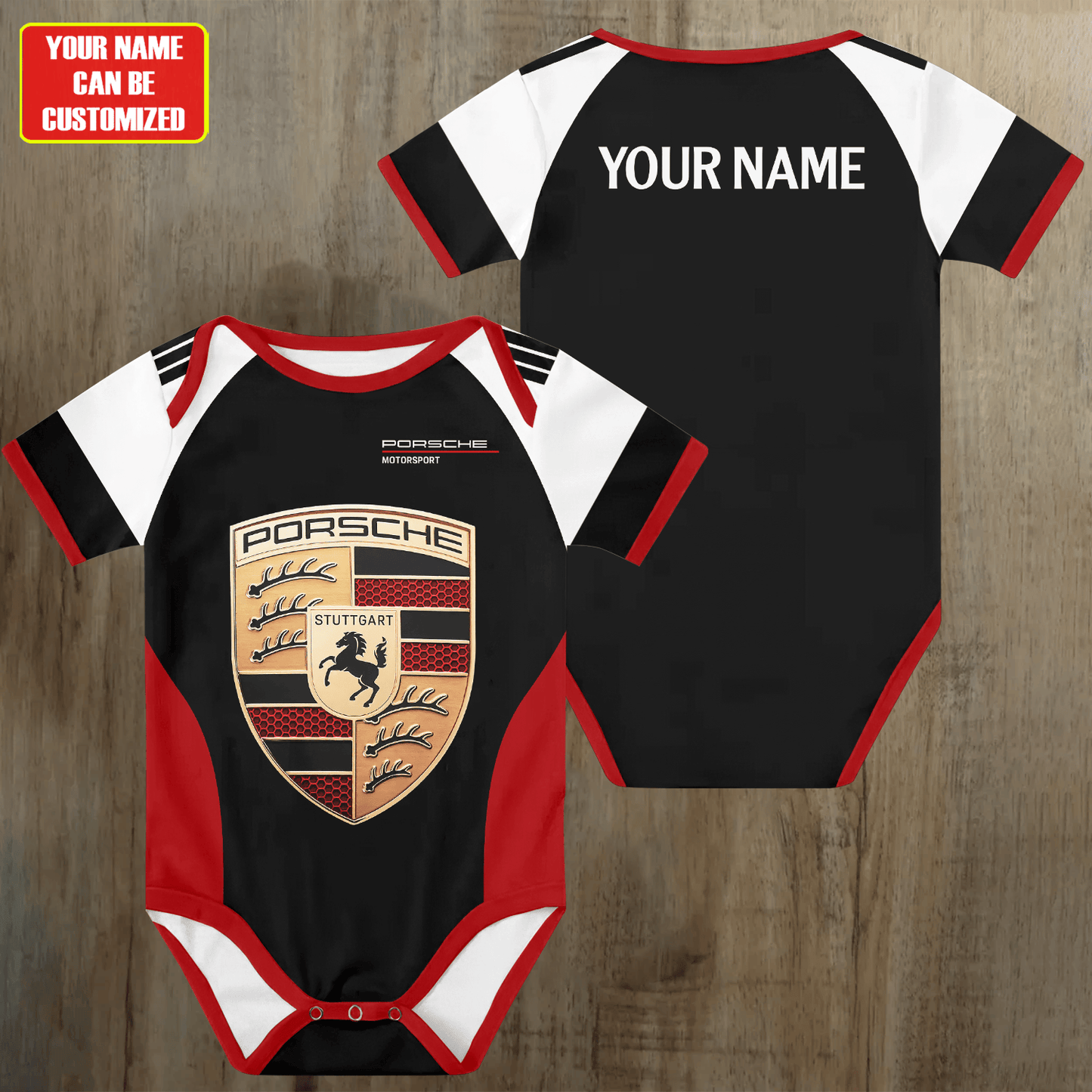 Customized Pors Motorsport Soccer Jersey , Baby Rib Bodysuit Sizes