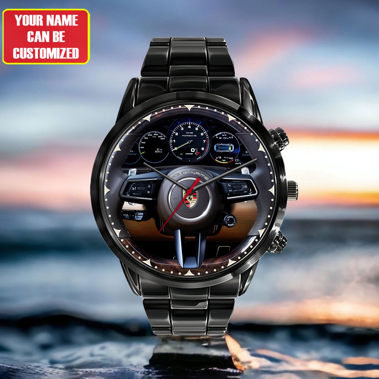 Personalized Pors Panamera Luxury Stainless Steel Watch