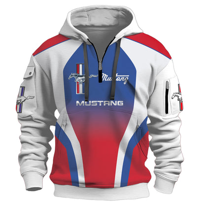 Personalized F Mustang 3D Zip-Hoodie Cotton Jacket