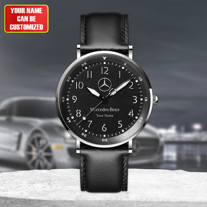 Personalized Merc Bremont Quartz Leather Watch