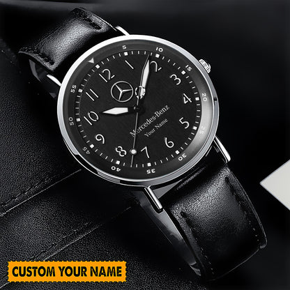 Personalized Merc Bremont Quartz Leather Watch