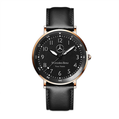 Personalized Merc Bremont Quartz Leather Watch
