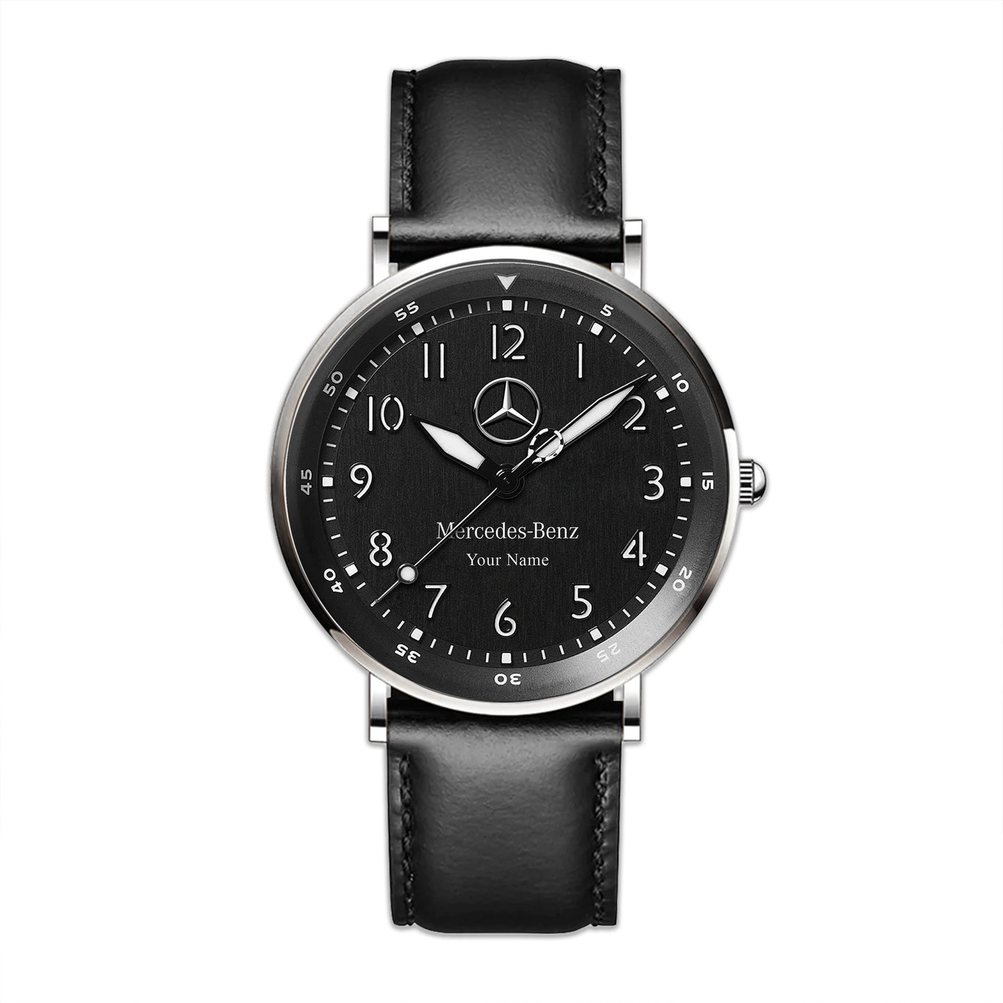 Personalized Merc Bremont Quartz Leather Watch