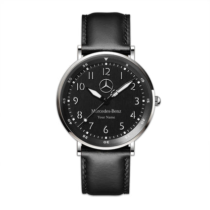 Personalized Merc Bremont Quartz Leather Watch