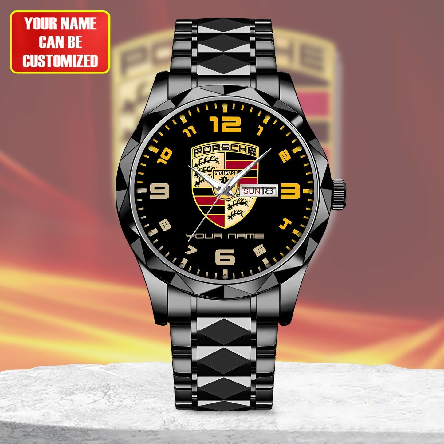 Personalized Porsche Luxury Alloy Charley Watch