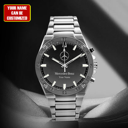 Personalized Merc Bulova Luxury Dial Steel Watch
