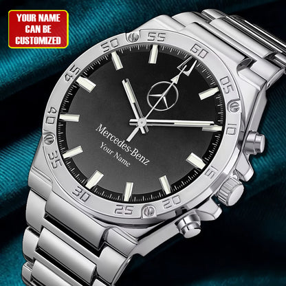 Personalized Merc Bulova Luxury Dial Steel Watch