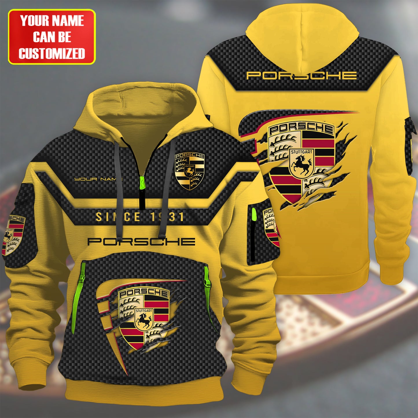 Personalized Pors Tear 3D Zip-Hoodie Cotton Jacket