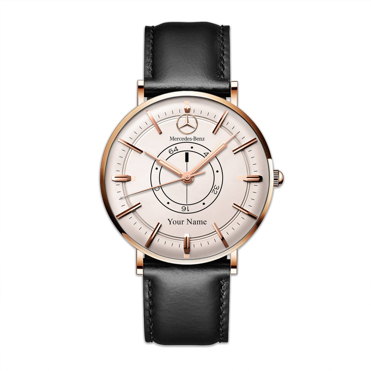 Personalized Merc Conquest Quartz Leather Watch Q210805