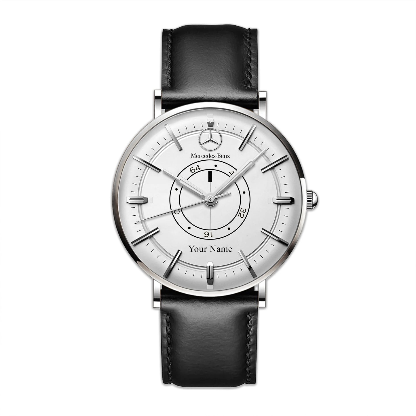 Personalized Merc Conquest Quartz Leather Watch Q210805