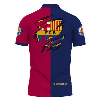 Personalized Barca Torn Full Printing Set , Barca Shirt, Hoodie , Short ,Polo ,hawaii