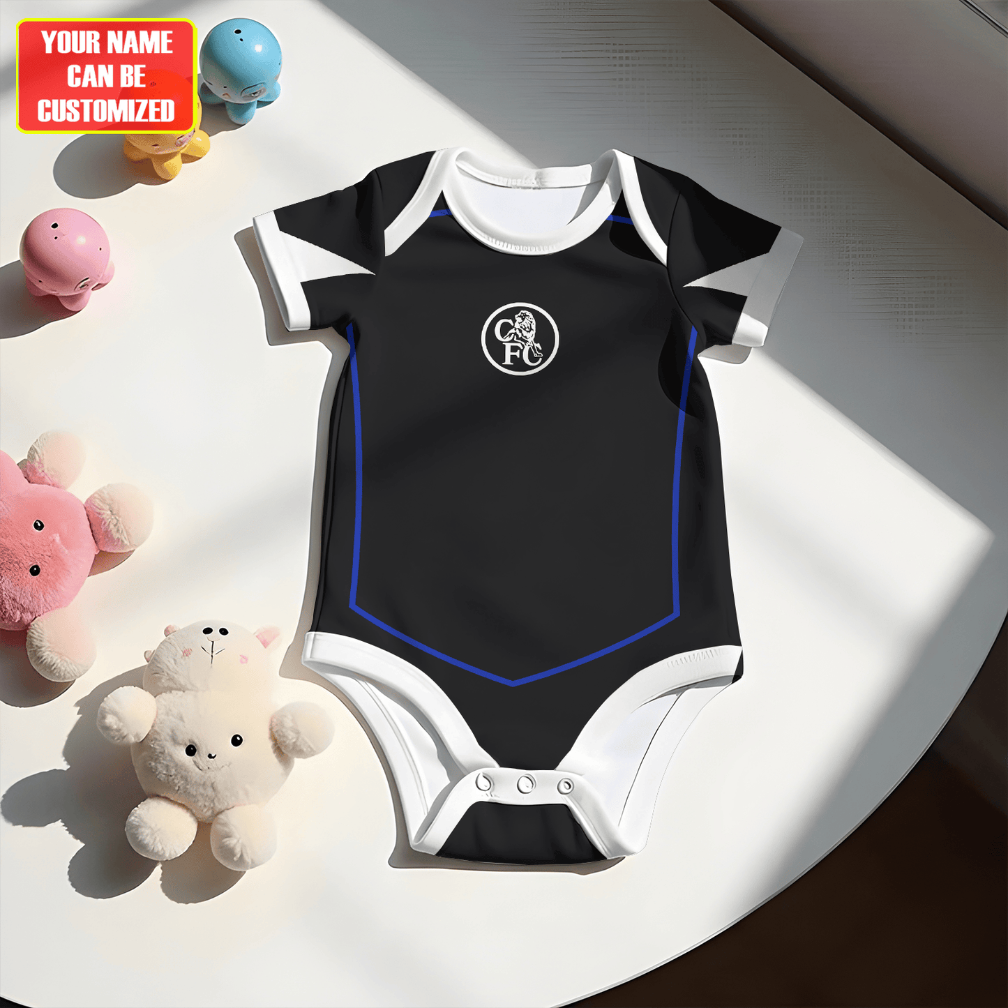 Customized Chelsea Third Soccer Jersey , Baby Rib Bodysuit Sizes
