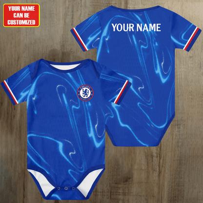 Customized Chelsea Soccer Jersey , Baby Rib Bodysuit Sizes V3