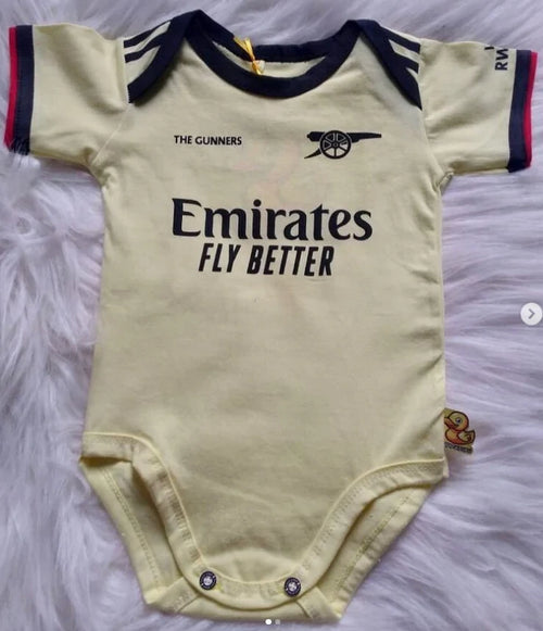 Customized Arsenal Gunners Soccer Jersey , Baby Rib Bodysuit Sizes
