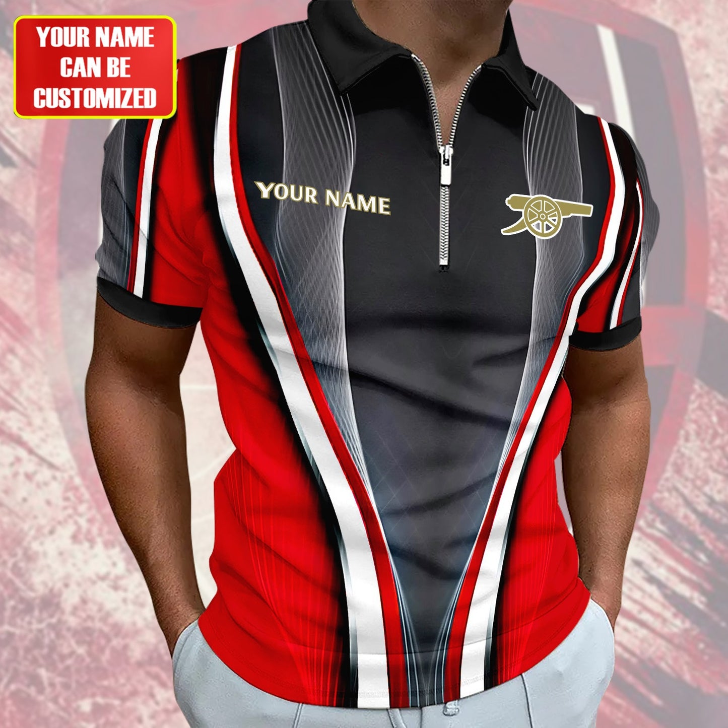 Personalized Arsenal 3D Full Printing Set , Arsenal Shirt , Zipper Polo, Hoodie , Short , Polo ,hawaii V5