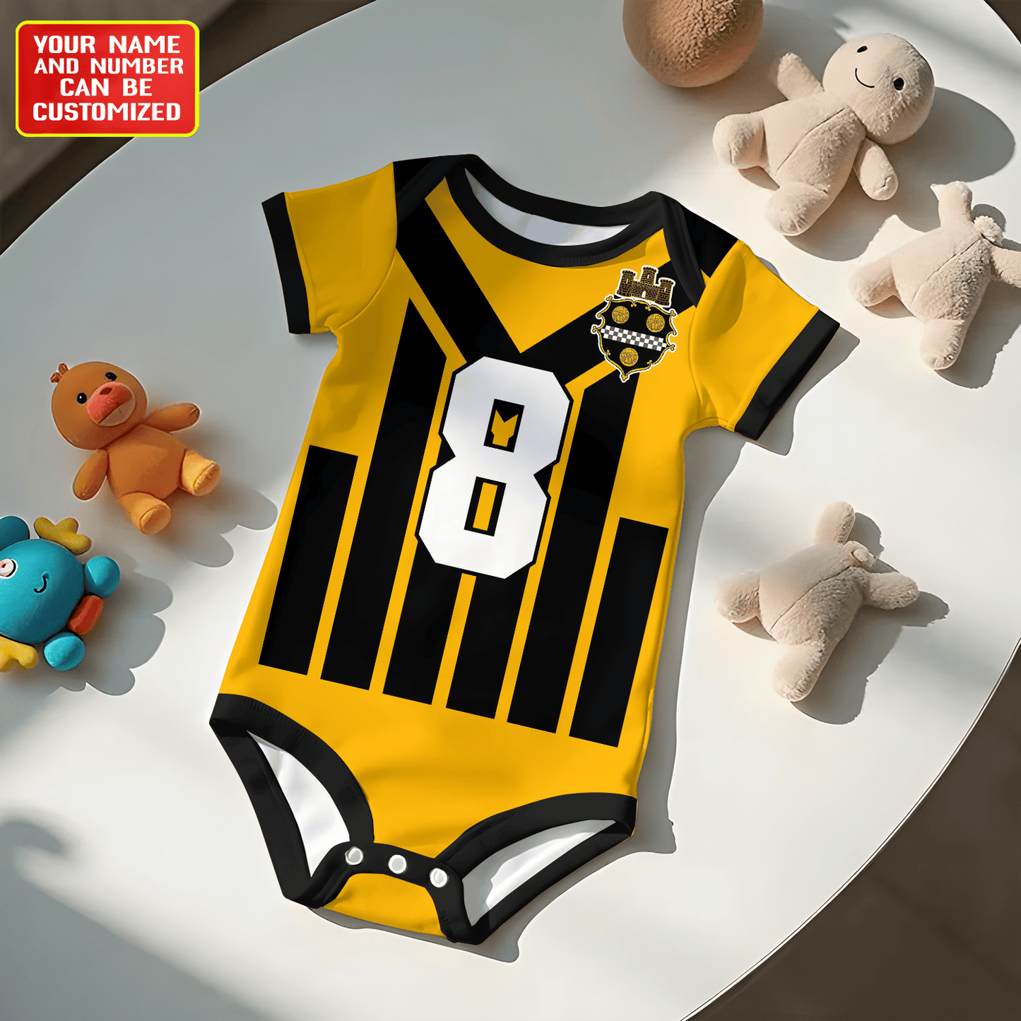 Customized STL Football Jersey , Baby Rib Bodysuit Sizes