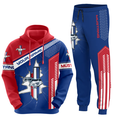 Personalized F Mustang Q5 3D All over Printed Hoodie and Sweatpants set