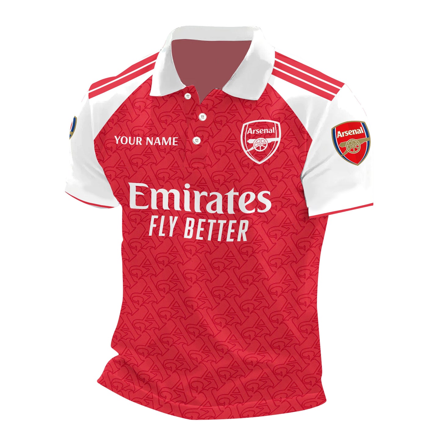Personalized Arsenal 3D Full Printing Set , Arsenal Shirt , Zipper Polo, Hoodie , Short , Polo ,hawaii
