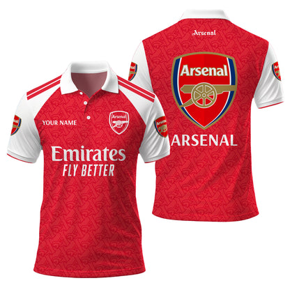 Personalized Arsenal 3D Full Printing Set , Arsenal Shirt , Zipper Polo, Hoodie , Short , Polo ,hawaii