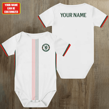 Customized Chelsea Away Soccer Jersey , Baby Rib Bodysuit Sizes