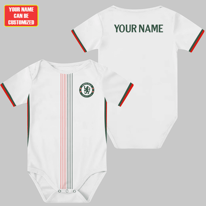 Customized Chelsea Away Soccer Jersey , Baby Rib Bodysuit Sizes