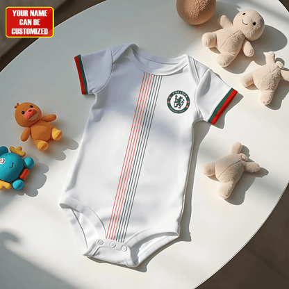 Customized Chelsea Away Soccer Jersey , Baby Rib Bodysuit Sizes