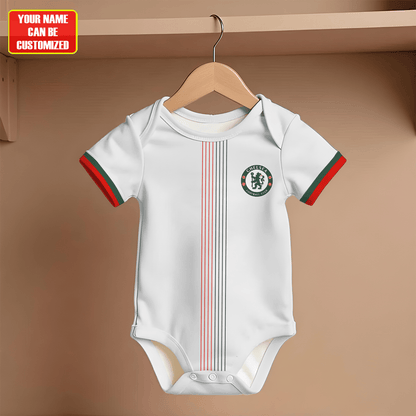 Customized Chelsea Away Soccer Jersey , Baby Rib Bodysuit Sizes