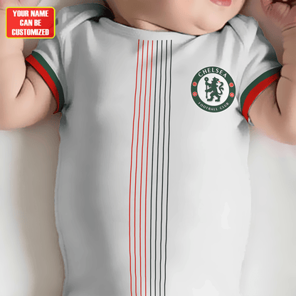 Customized Chelsea Away Soccer Jersey , Baby Rib Bodysuit Sizes
