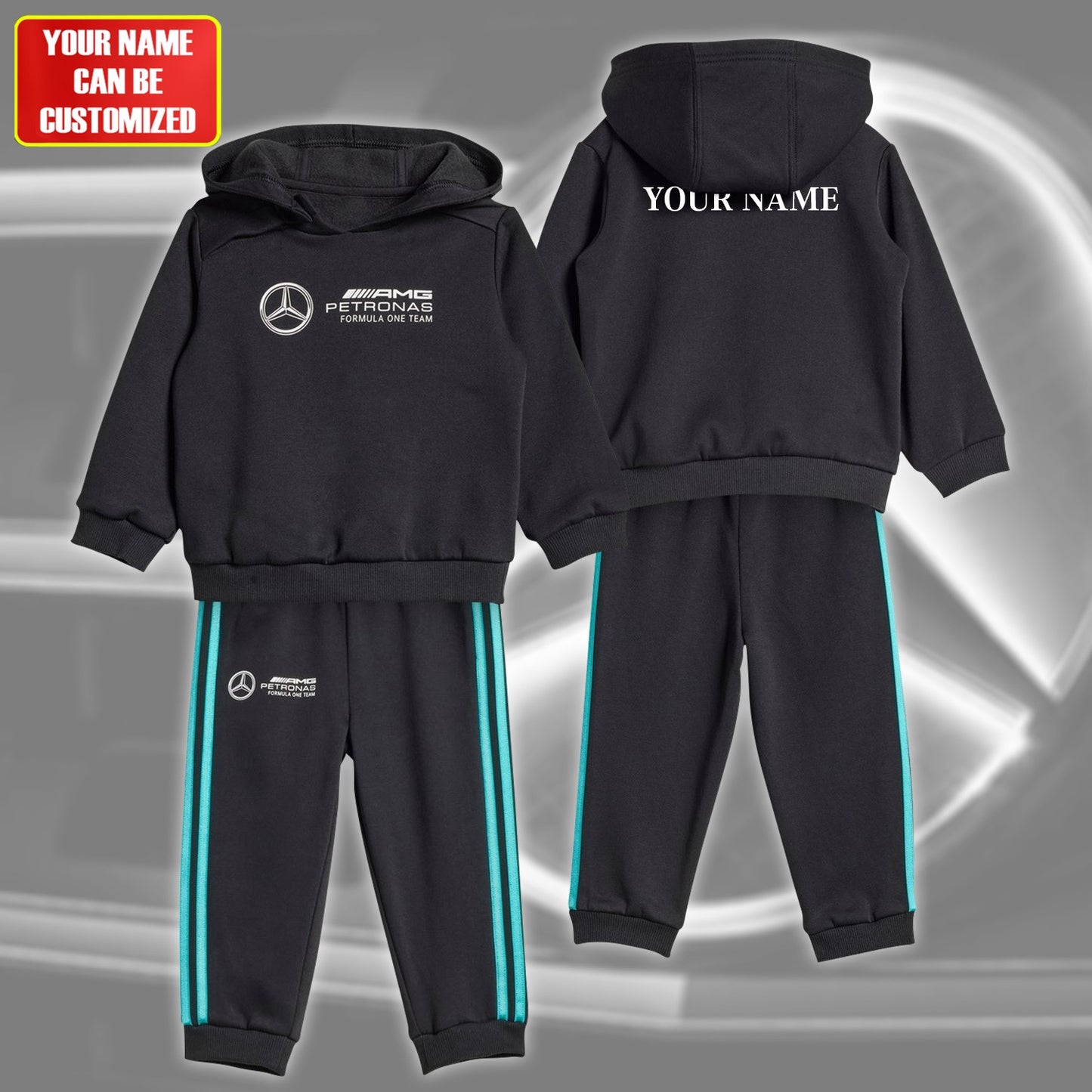 Personalized Merc AMG Petronas Kids Set