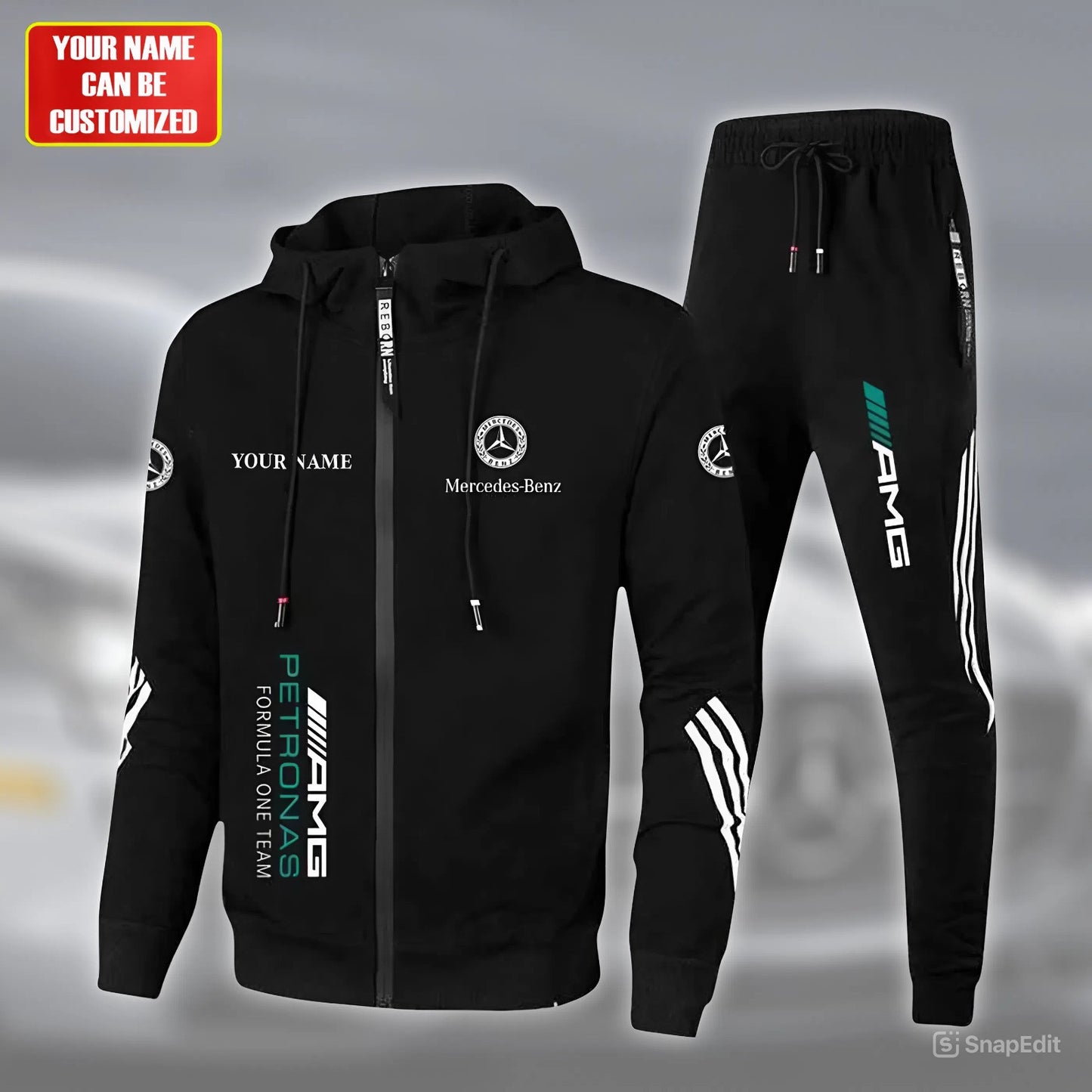 Personalized Merc Petronas Sport All over Printed Hoodie and Sweatpants set