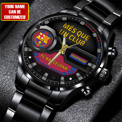 Personalized Barca FC Stainless Steel Watch