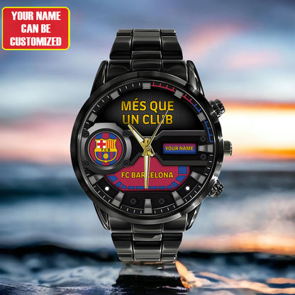 Personalized Barca FC Stainless Steel Watch